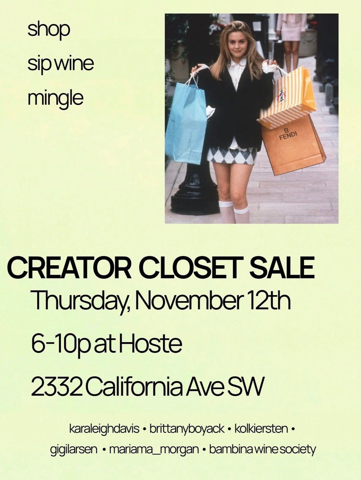 Creator Closet Sale - 11/12