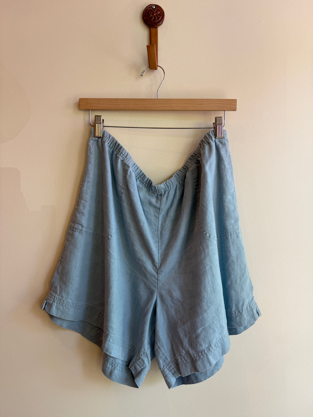 Sky Blue Linen Shorts