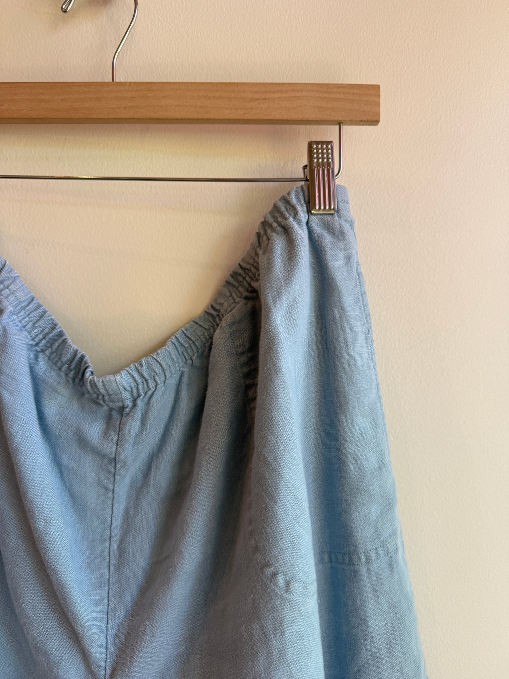 Sky Blue Linen Shorts