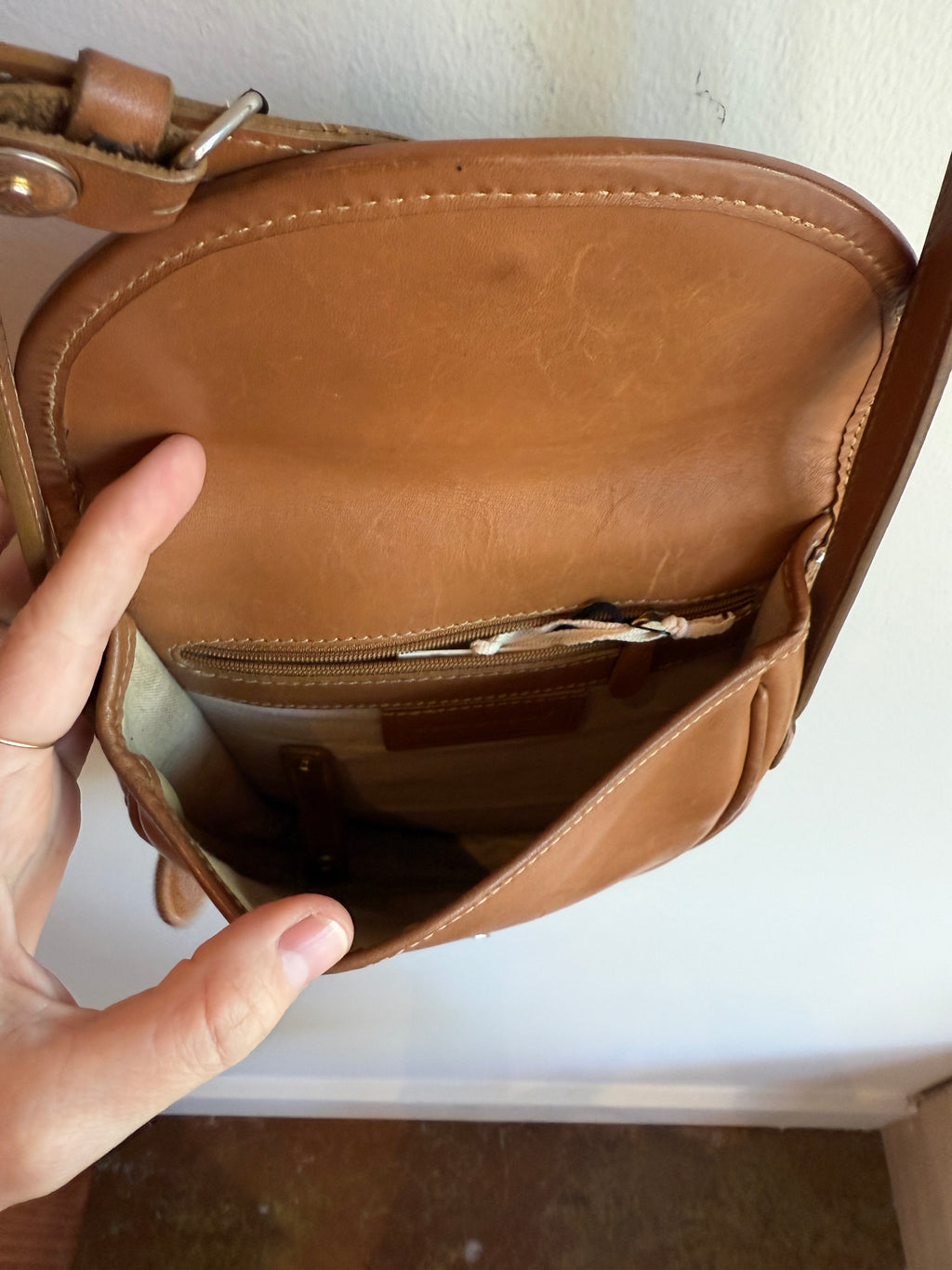 Parisian Brown Leather Satchel