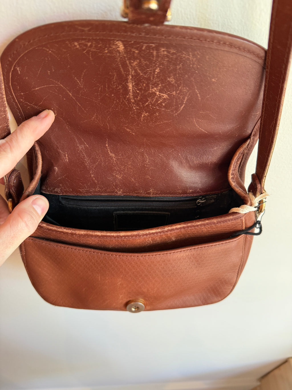 Brown Leather Saddle Bag