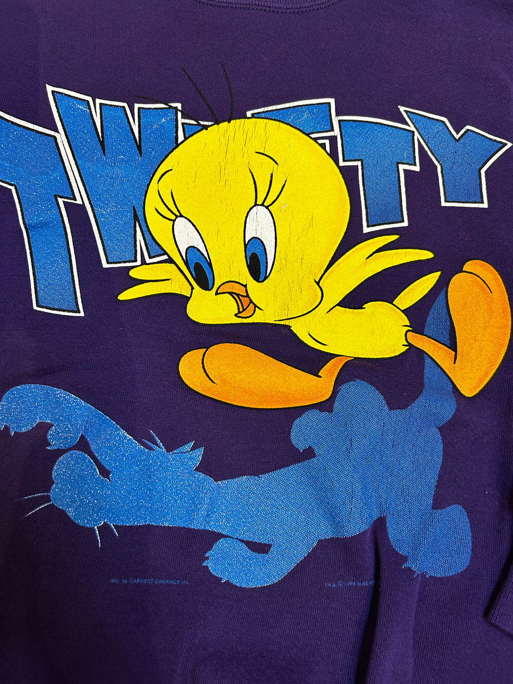 90s purple Tweety crewneck sweatshirt
