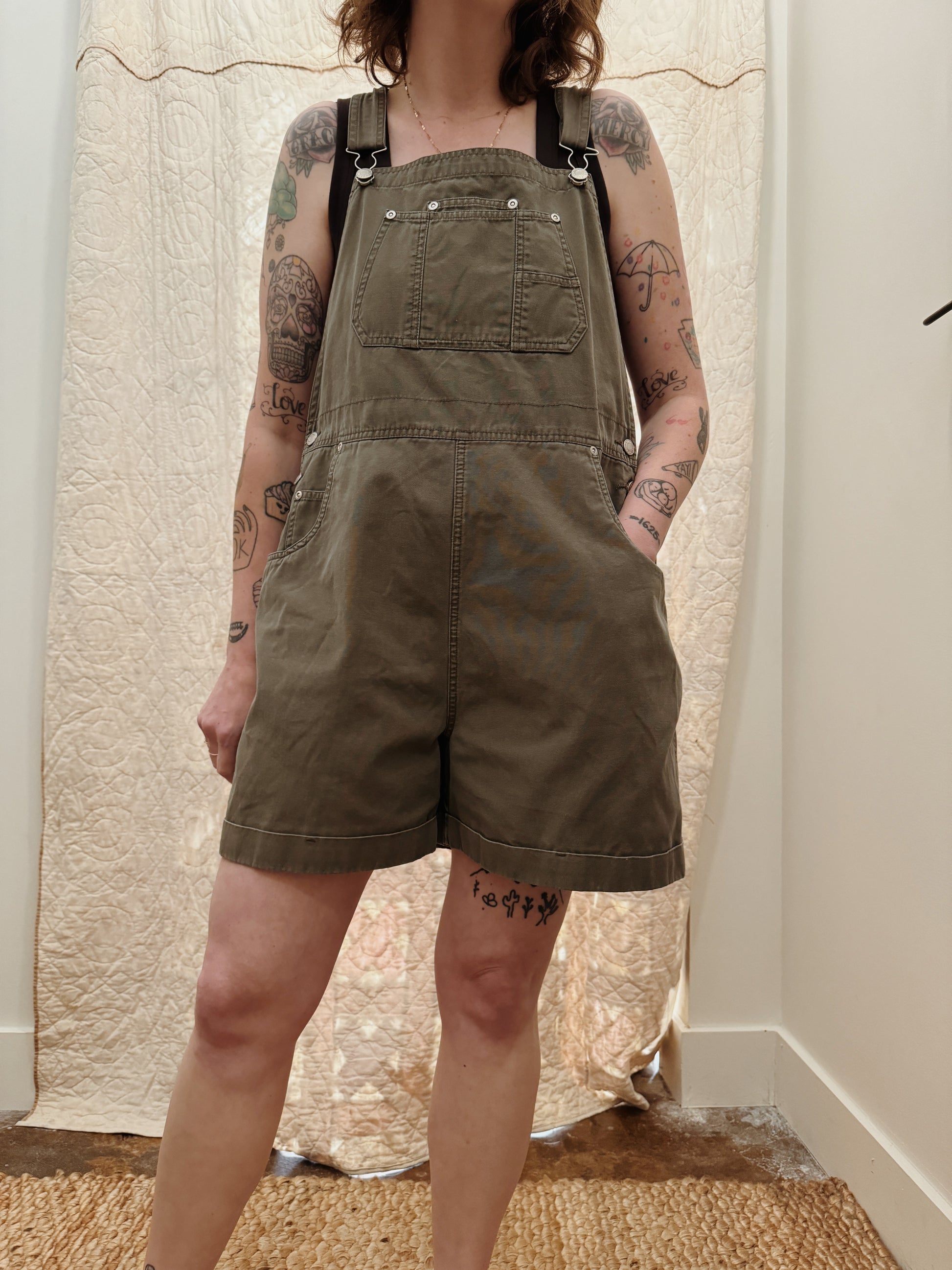 Cotton Canvas Shortalls