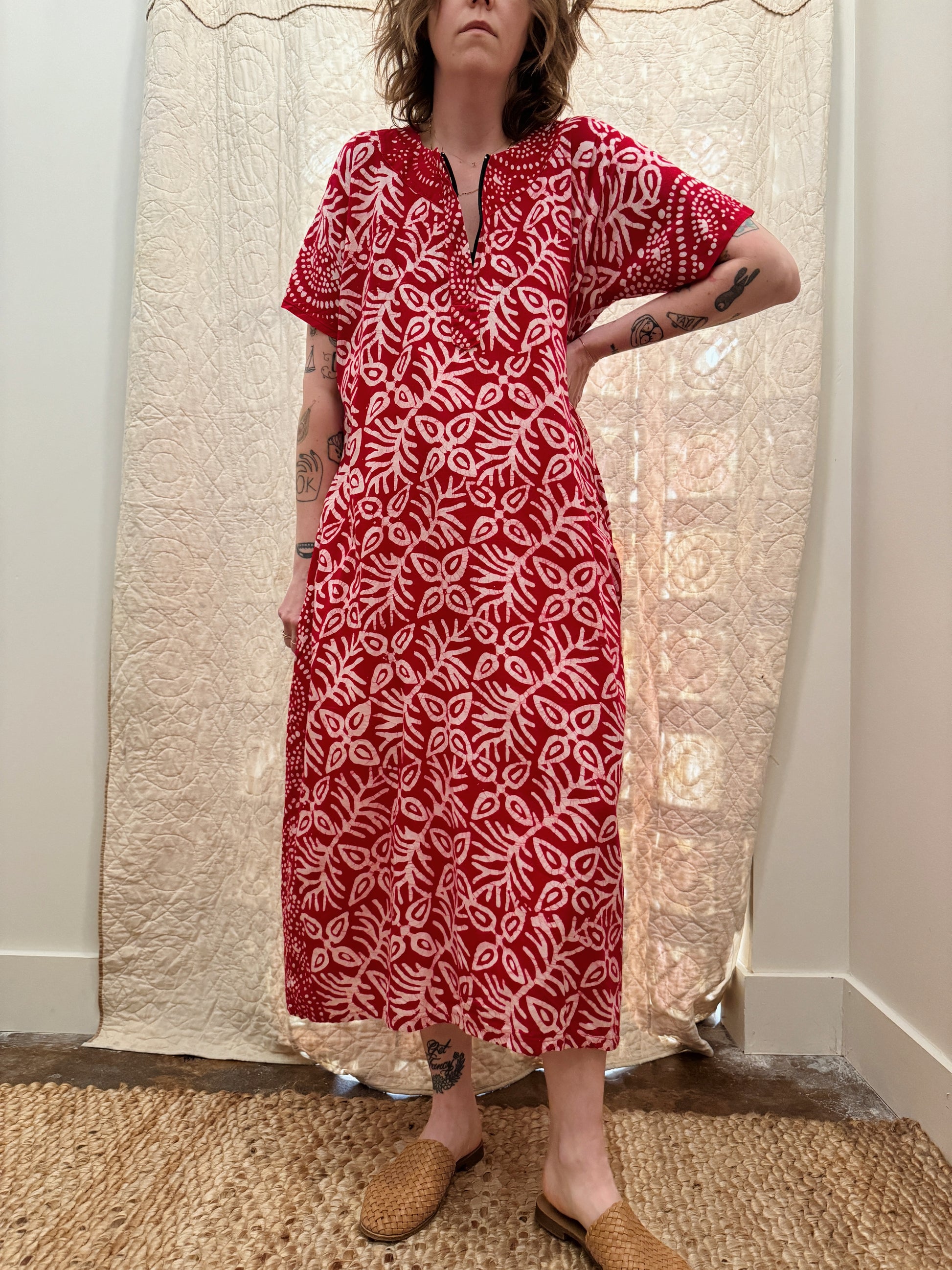 maxi batik dress Batik-Dyed Rayon Maxi Dress from Bali