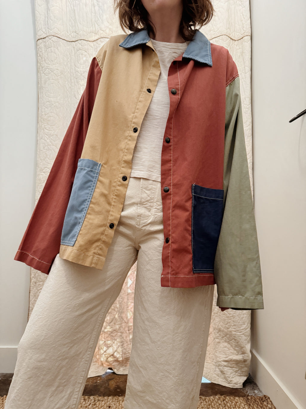 Linen / Cotton Patchwork Chore