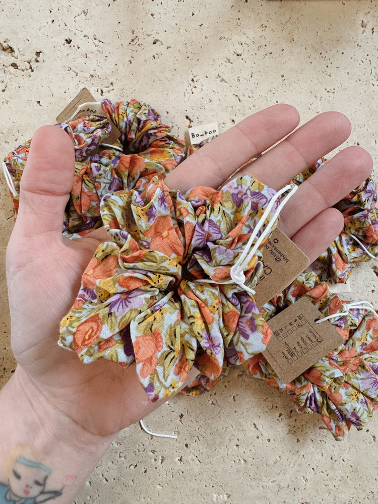 Spring Floral Mini Scrunchie