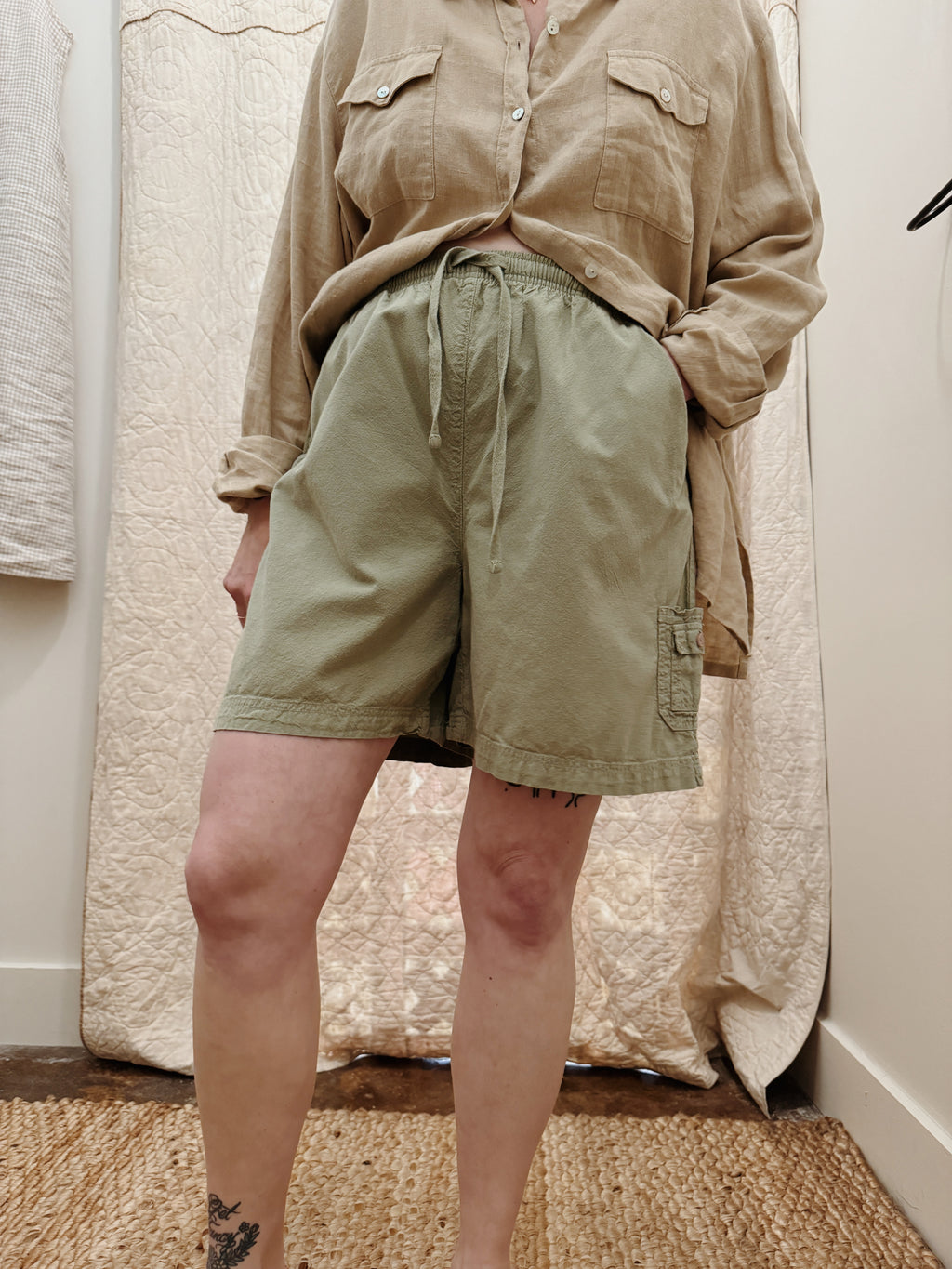 Sage Drawstring Shorts
