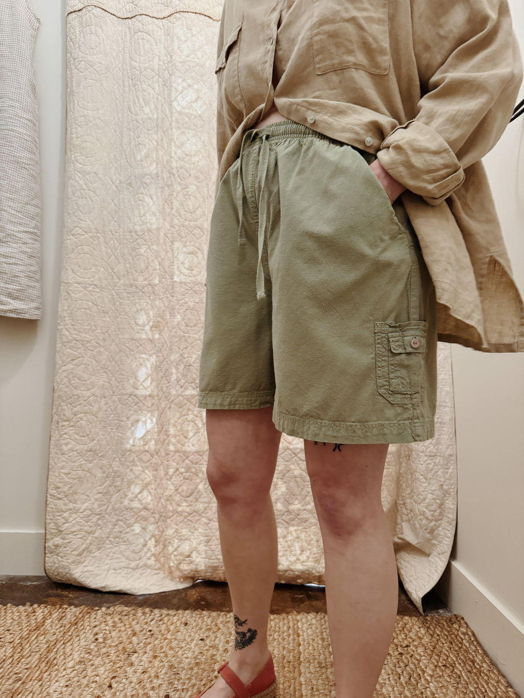 Sage Drawstring Shorts