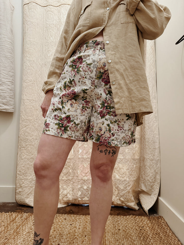 Floral Pull On Shorts