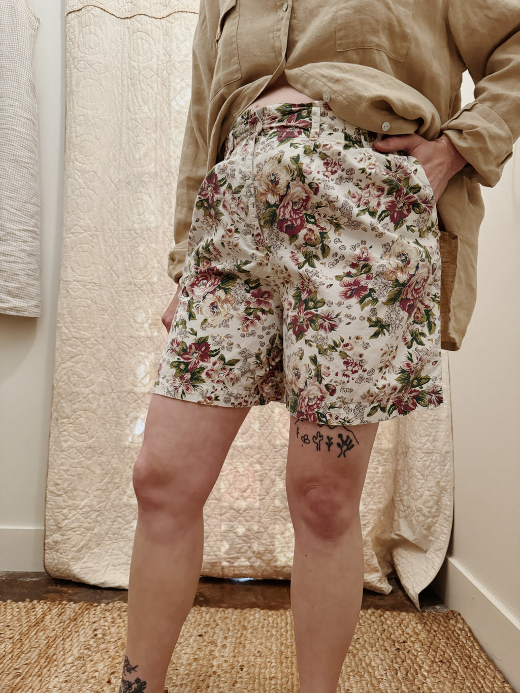 Floral Pull On Shorts