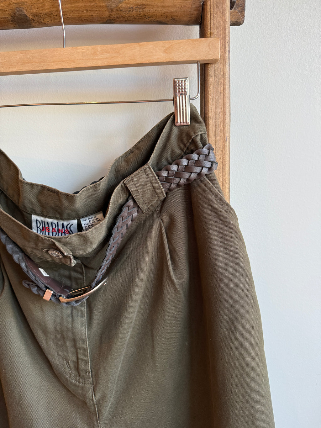 Moss Cotton Pleated Trouser Shorts