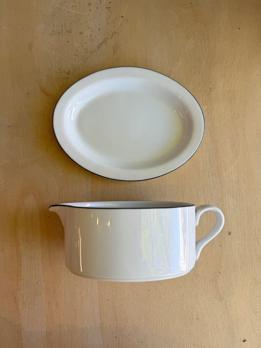 Dansk Stubby Pitcher and Saucer Set