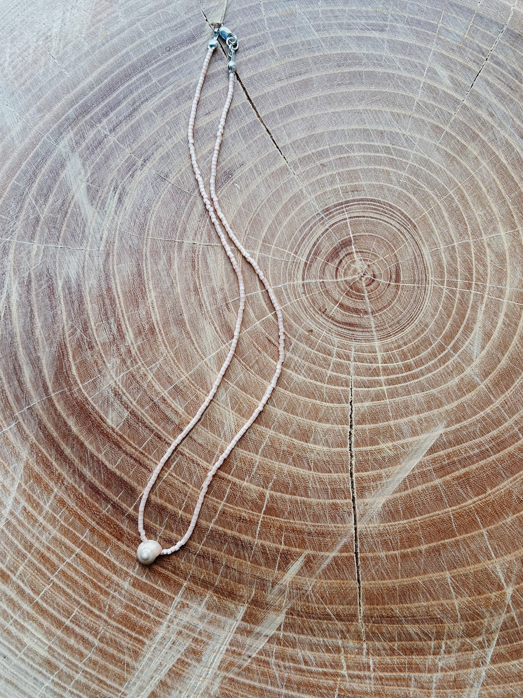 Pink Shell Bead Necklaces