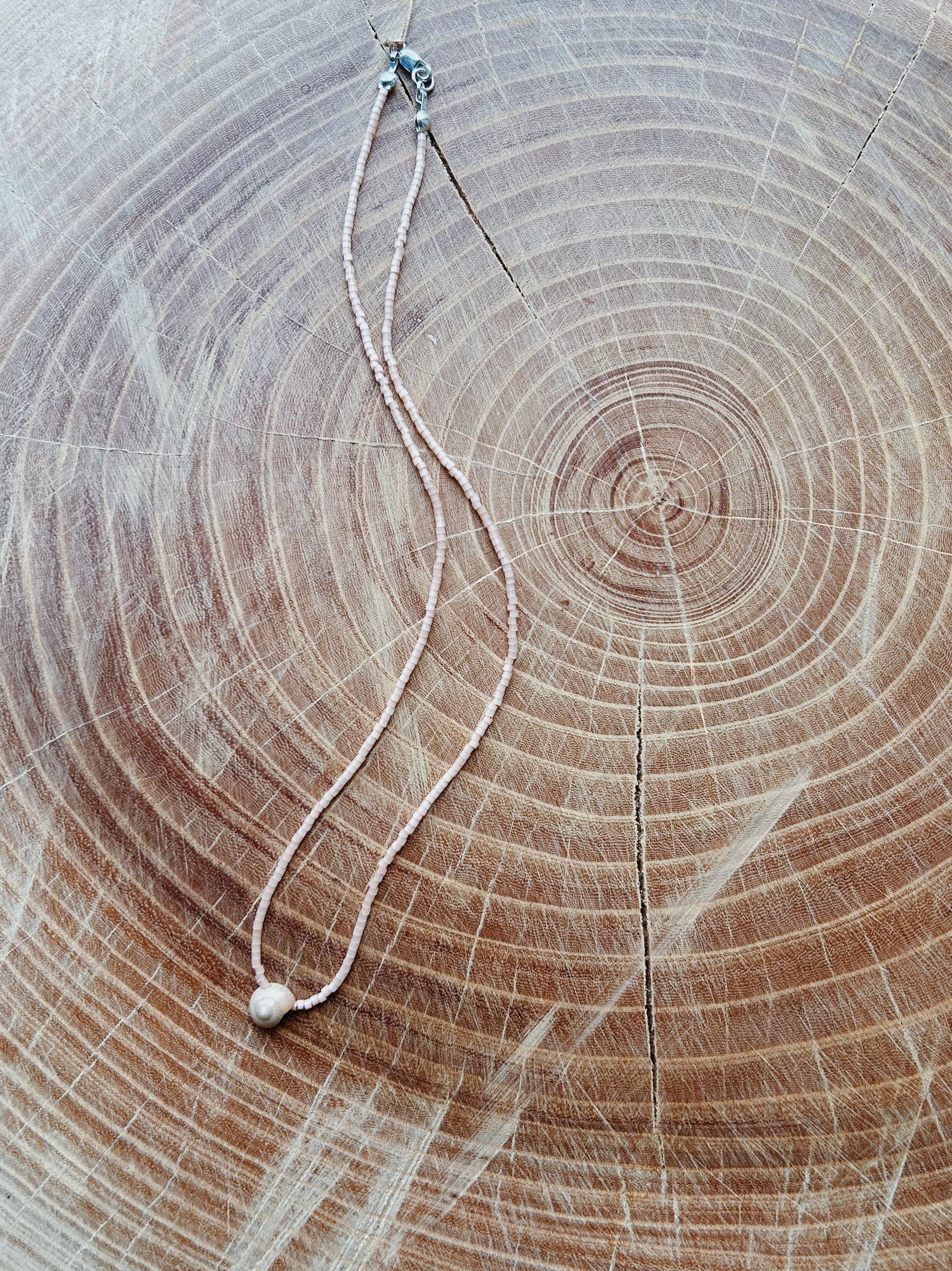 Pink Shell Bead Necklaces