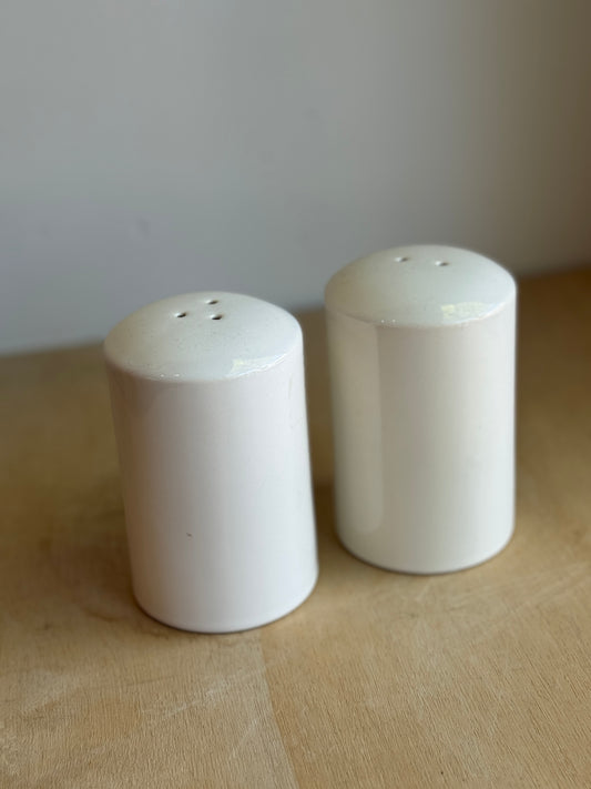 Vintage Stoneware Salt and Pepper Shakers