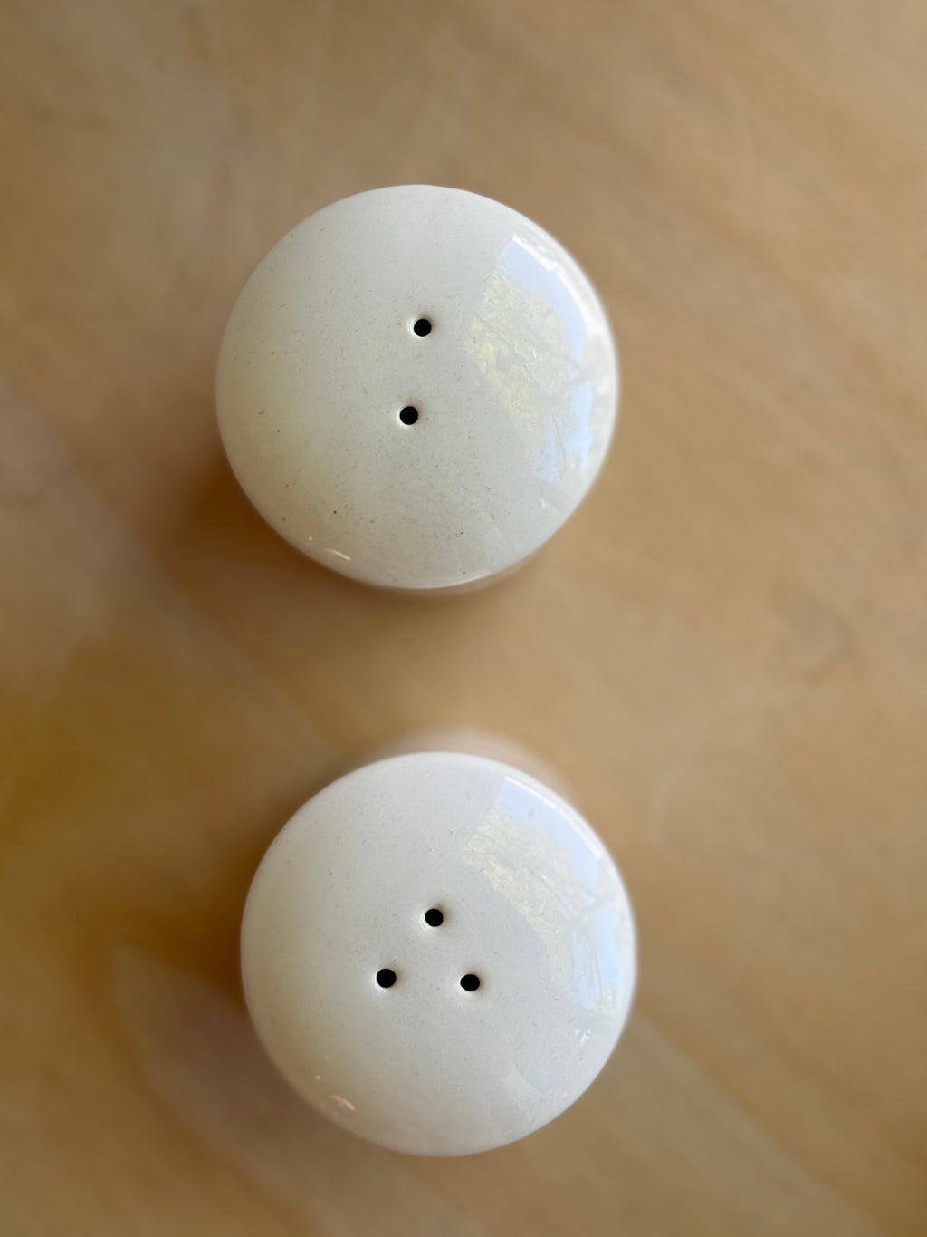 Vintage Stoneware Salt and Pepper Shakers