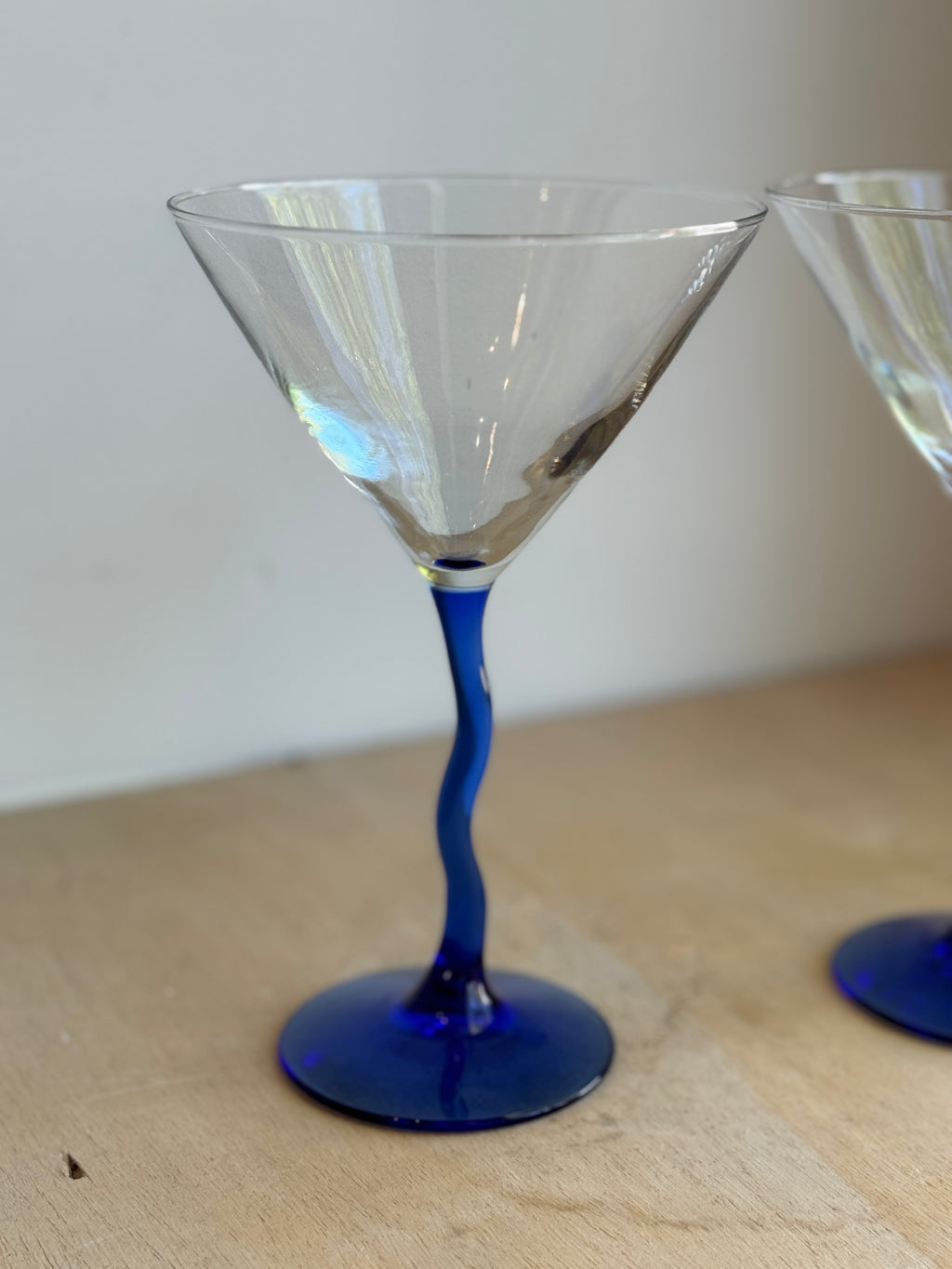 Wiggle Stem Martini Glasses