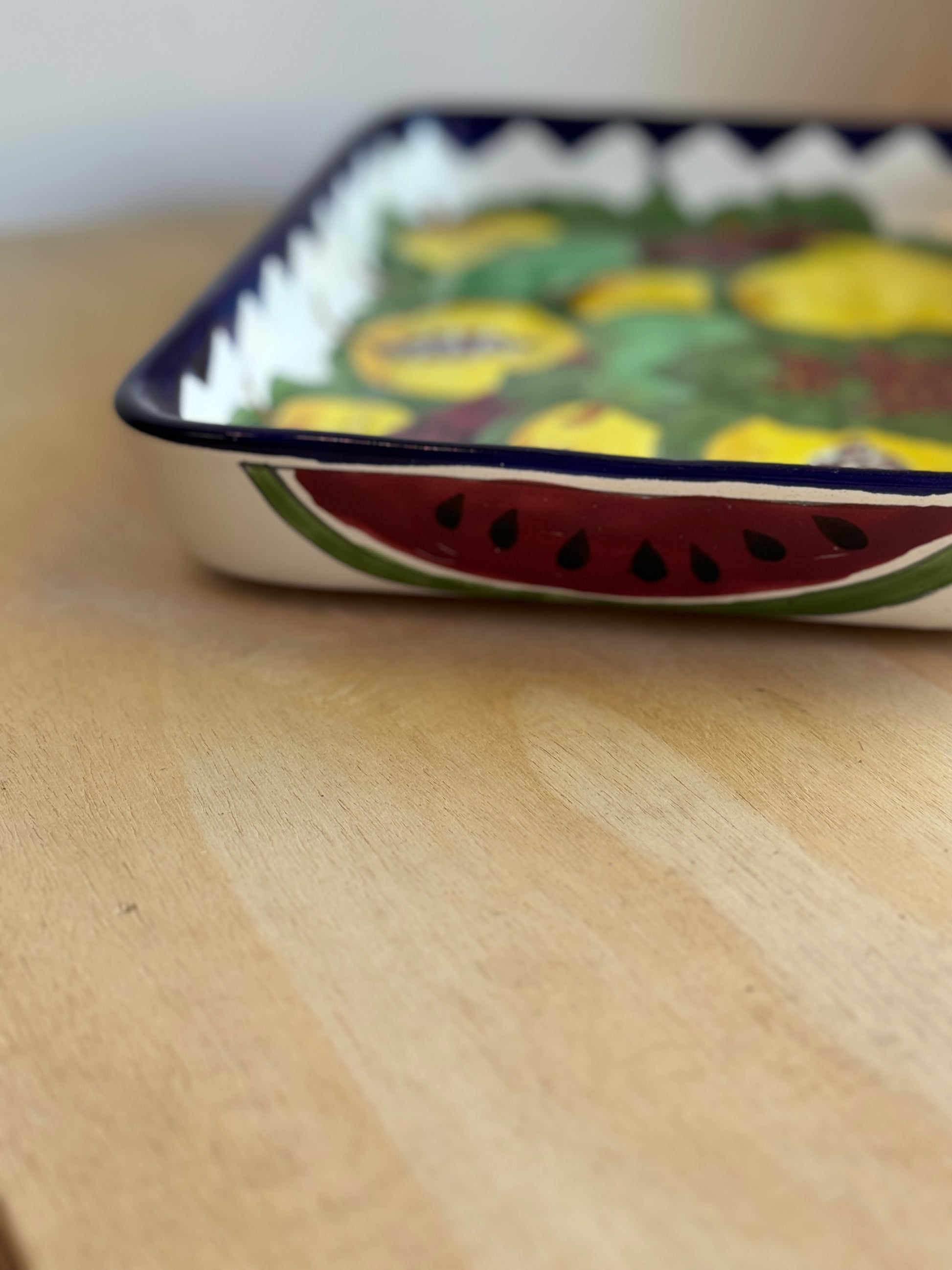 Ceramic Painted Baking Dish