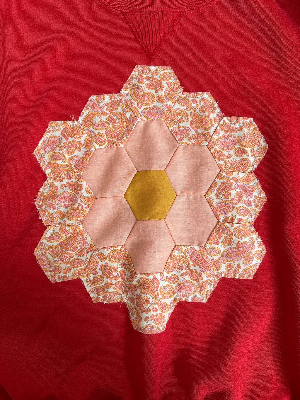 Vintage Quilt-Patch Sweatshirt