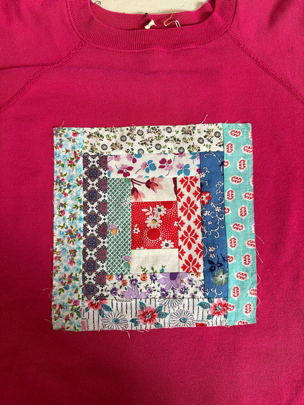 Vintage Quilt-Patch Sweatshirt