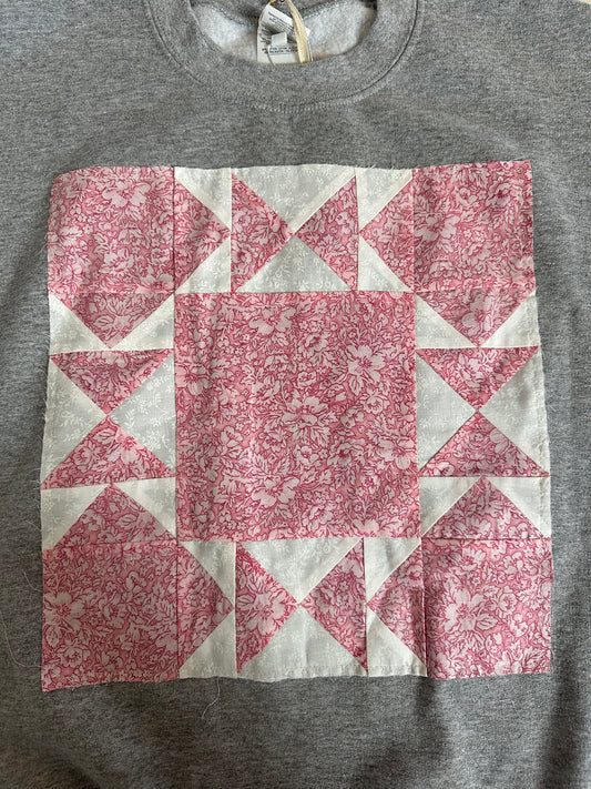 Vintage Quilt-Patch Sweatshirt