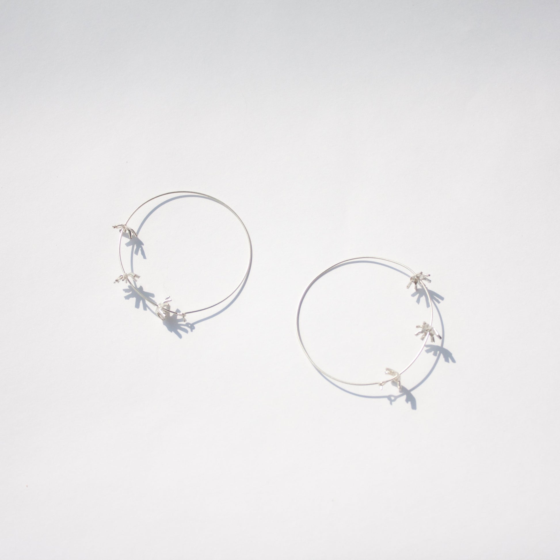 Small Flower Hoop Earring