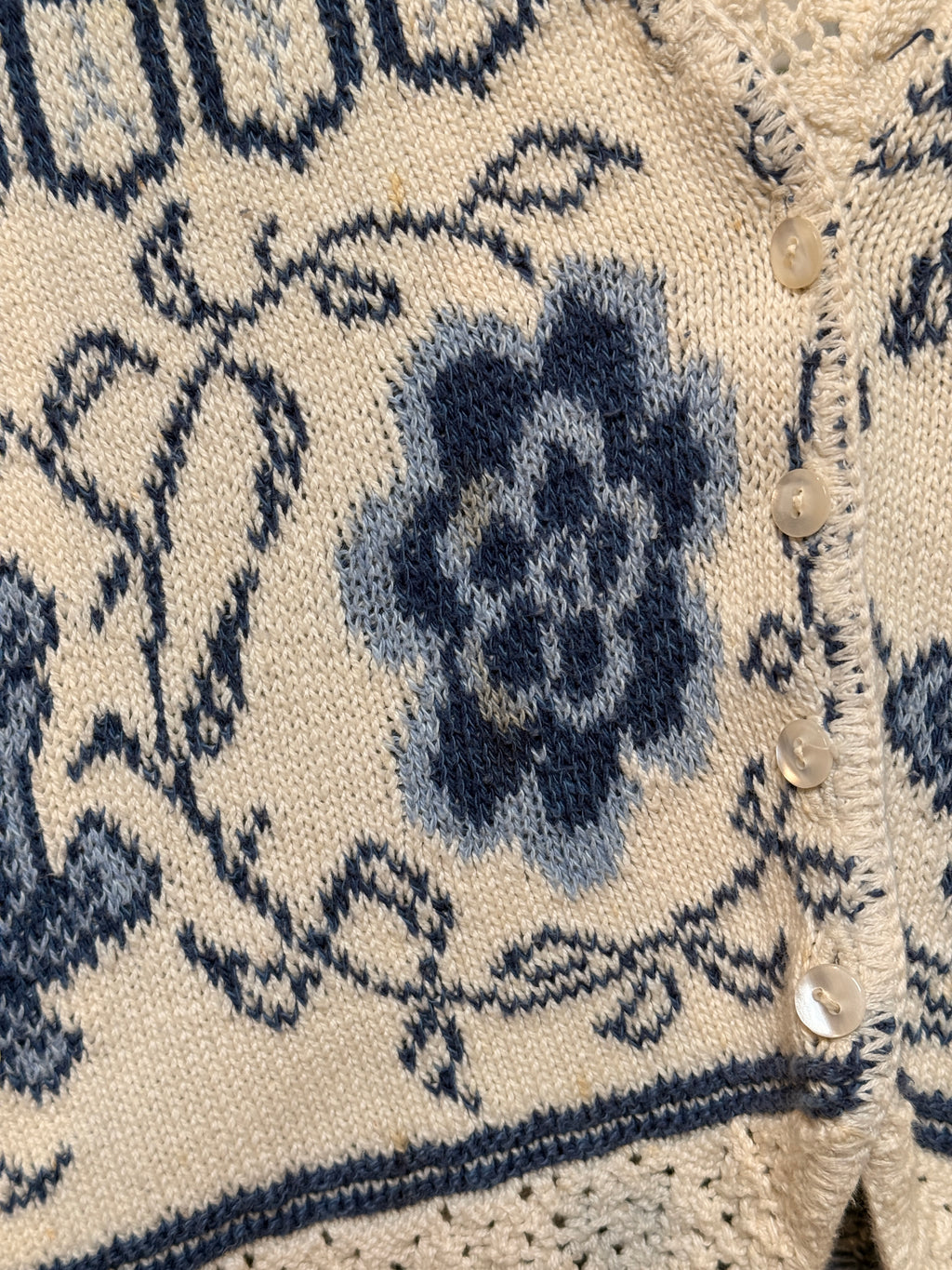 Cotton Floral Sweater Vest