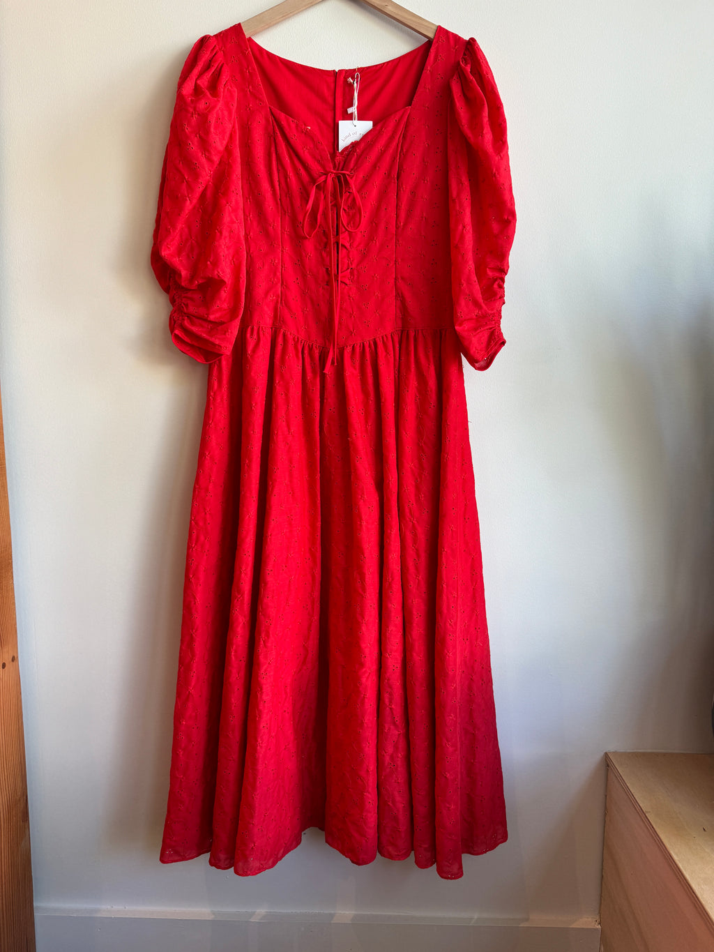 Puff Sleeve Eyelet Summer Dress