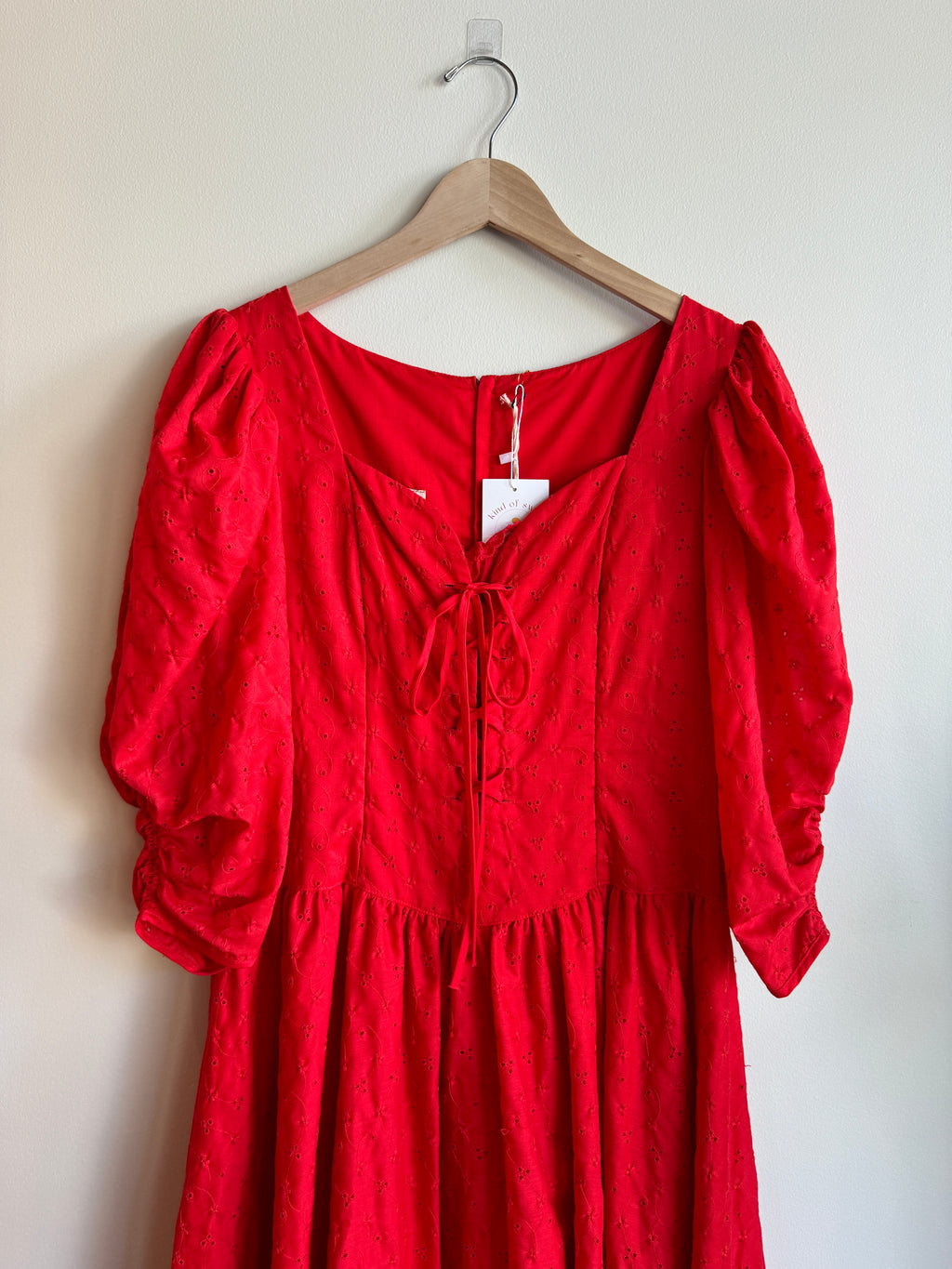 Puff Sleeve Eyelet Summer Dress