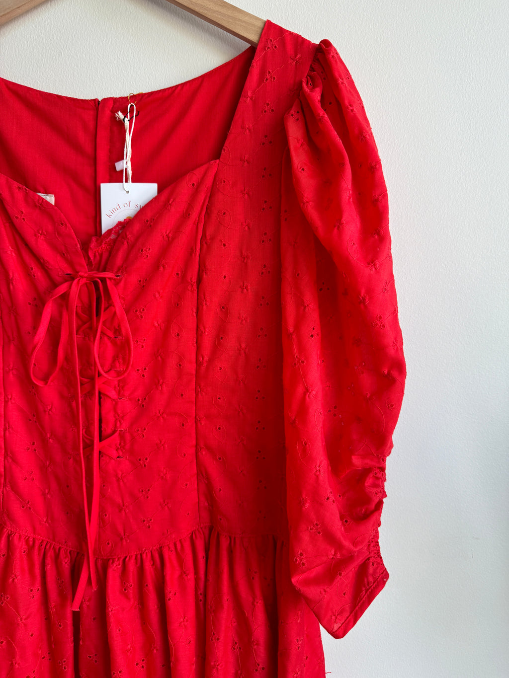 Puff Sleeve Eyelet Summer Dress