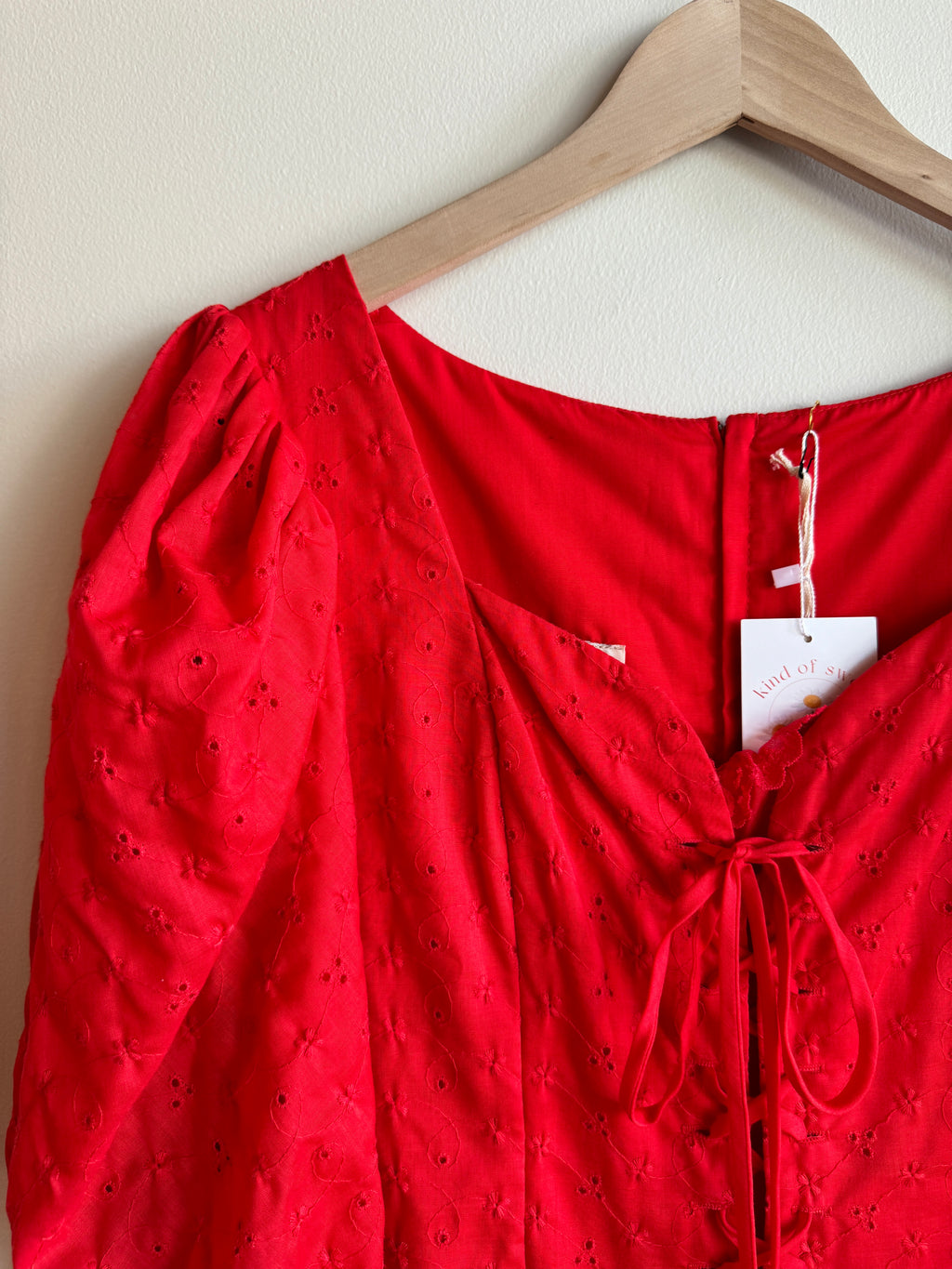 Puff Sleeve Eyelet Summer Dress