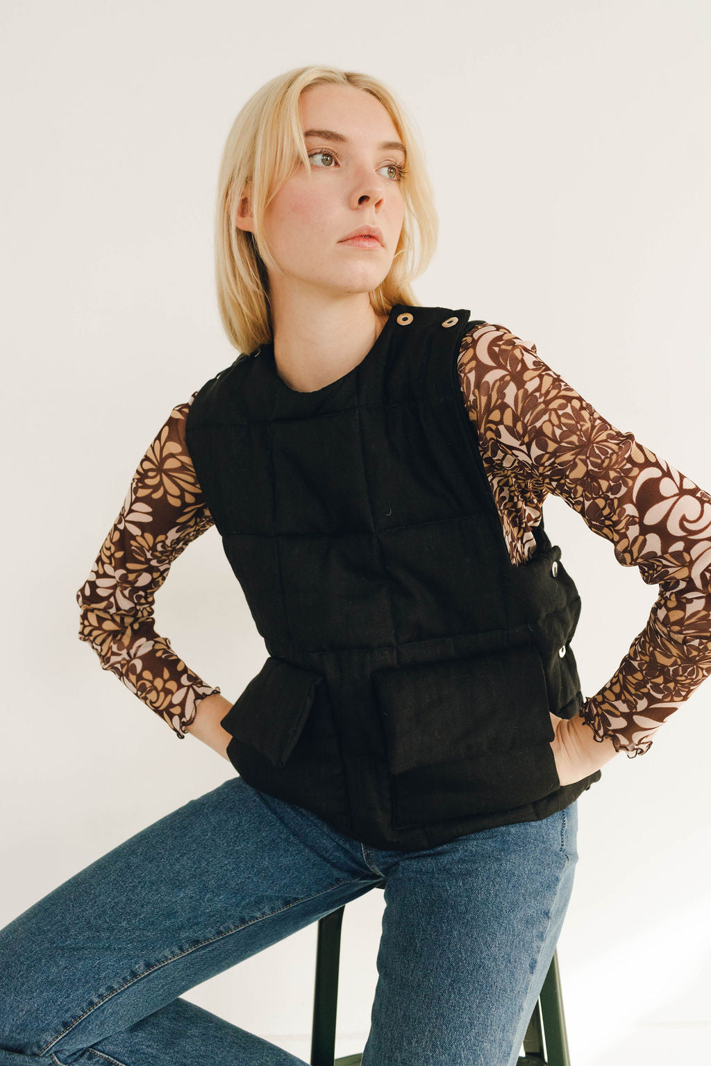 Quilted Wool Vest