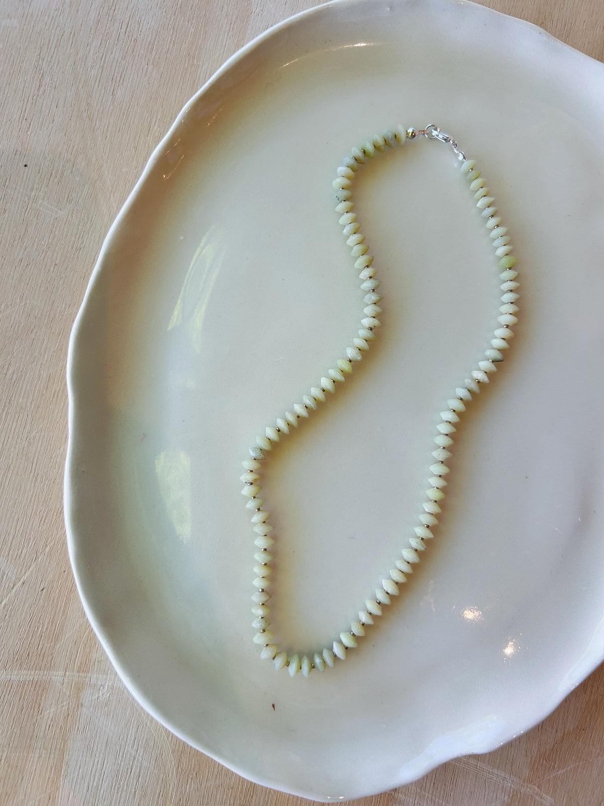 Jade + Ethiopian Tin Necklace