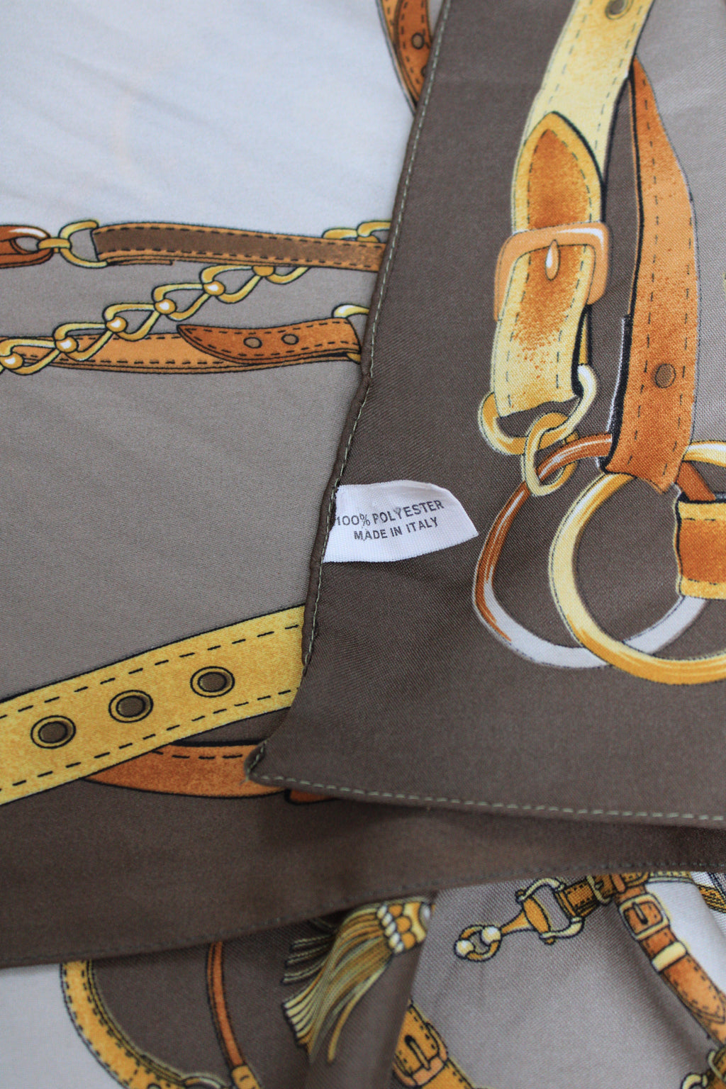 Italian Horsebit & Tassel Square Scarf