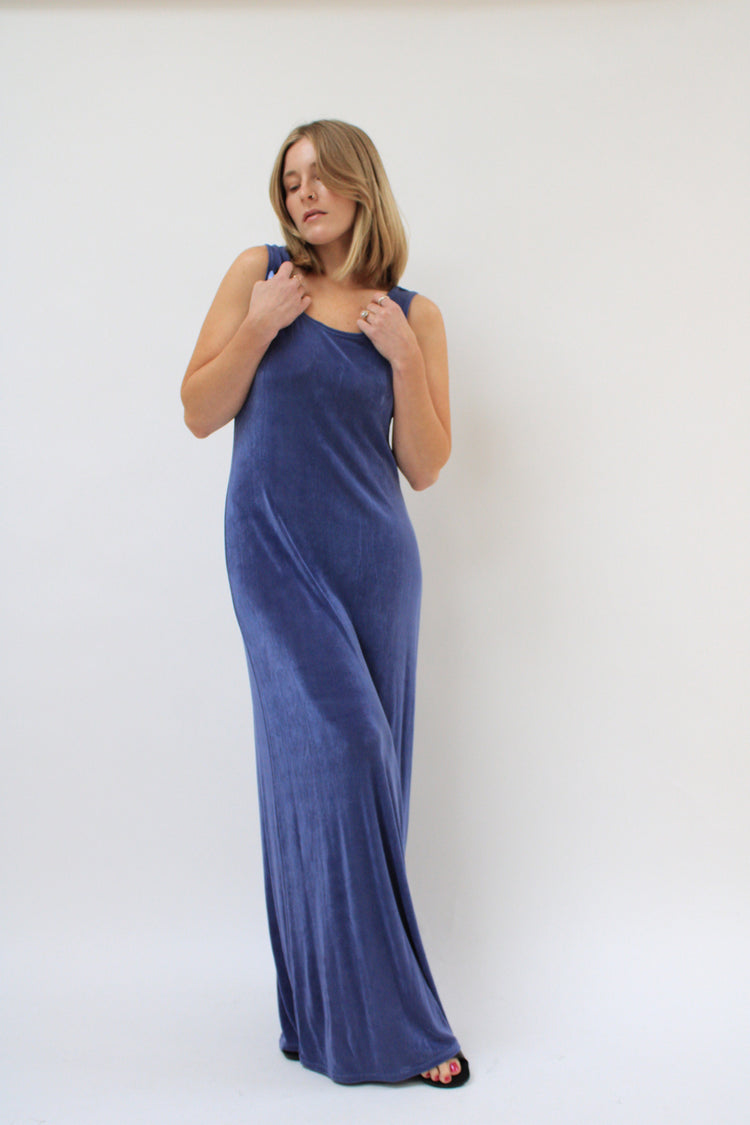 Slinky Malibu Blue Maxi Dress