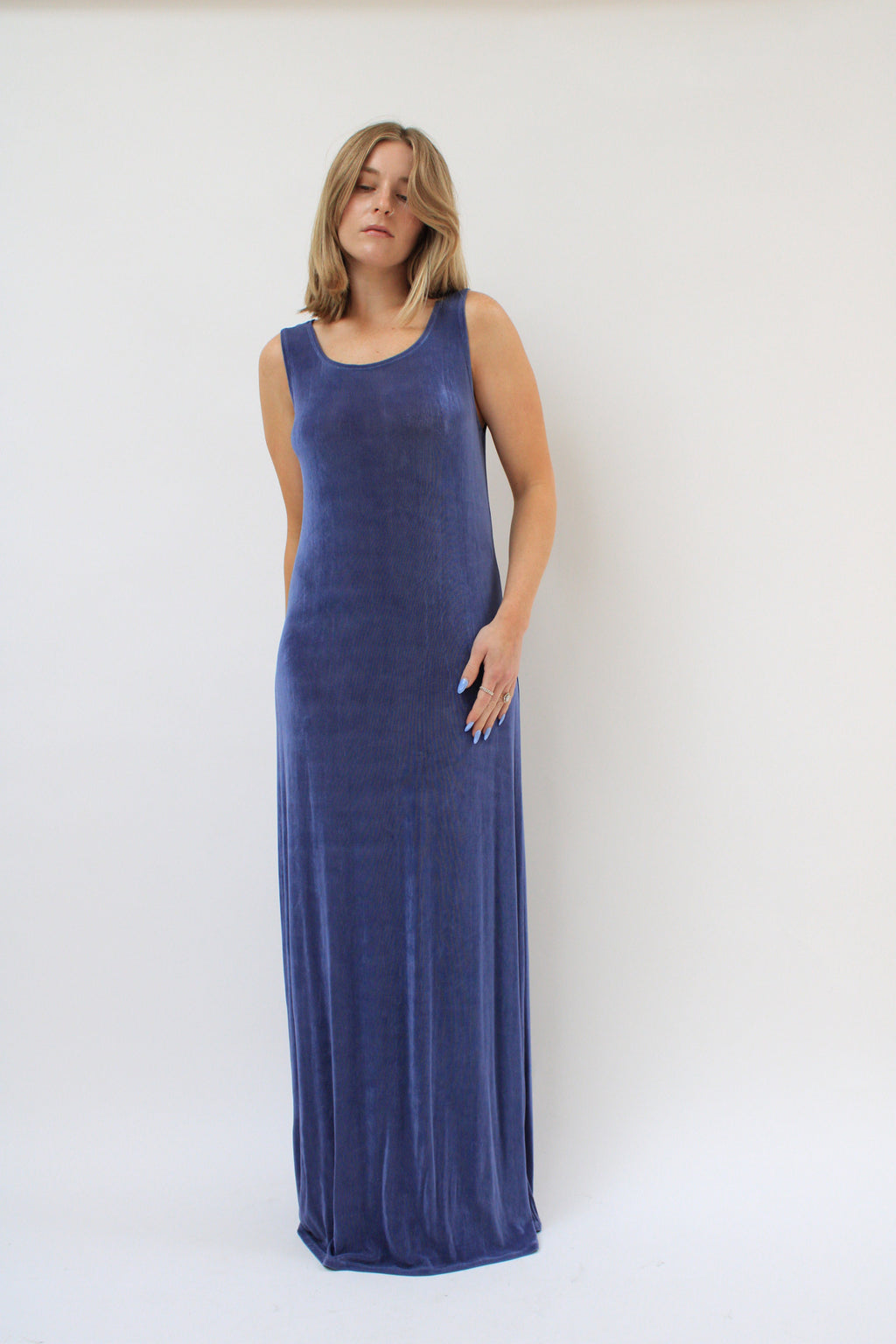 Slinky Malibu Blue Maxi Dress