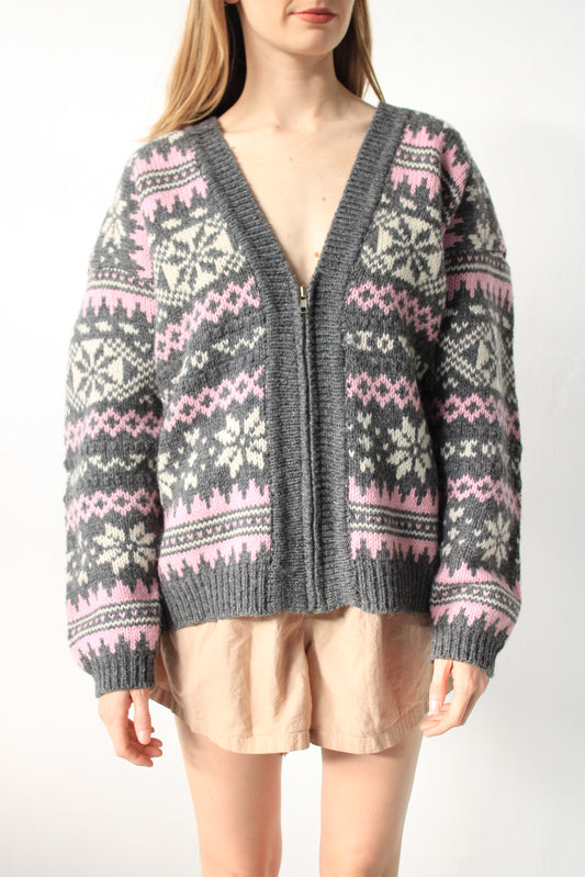 Fairisle Shetland Wool Cardigan