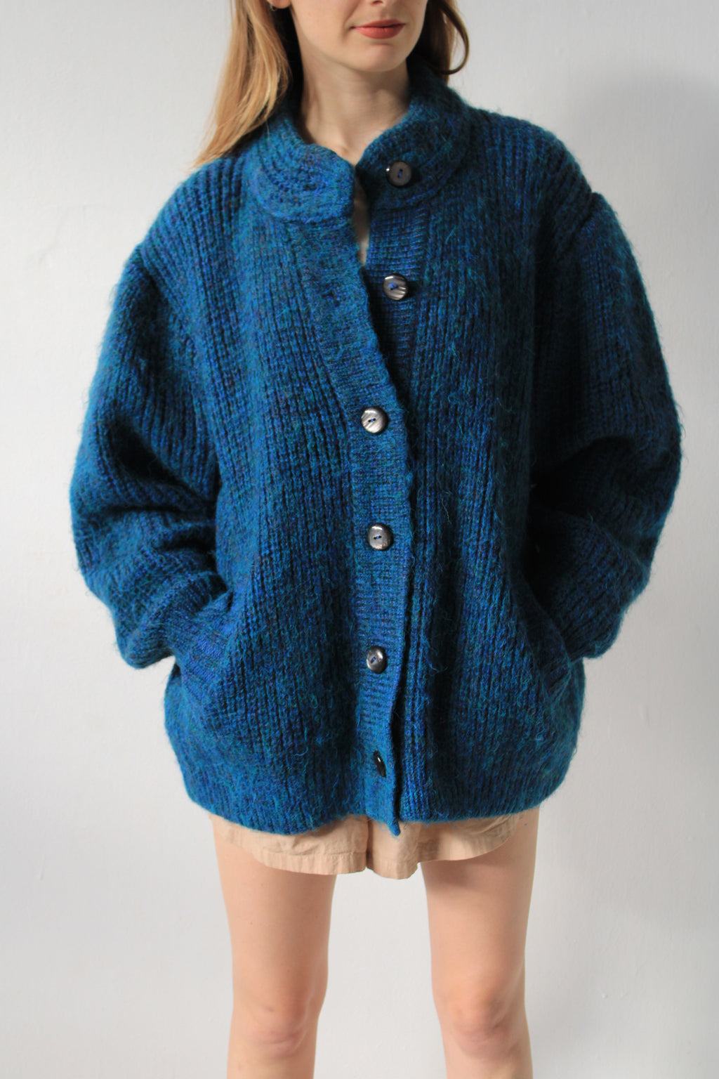 Chunky Knit Wool Cardigan