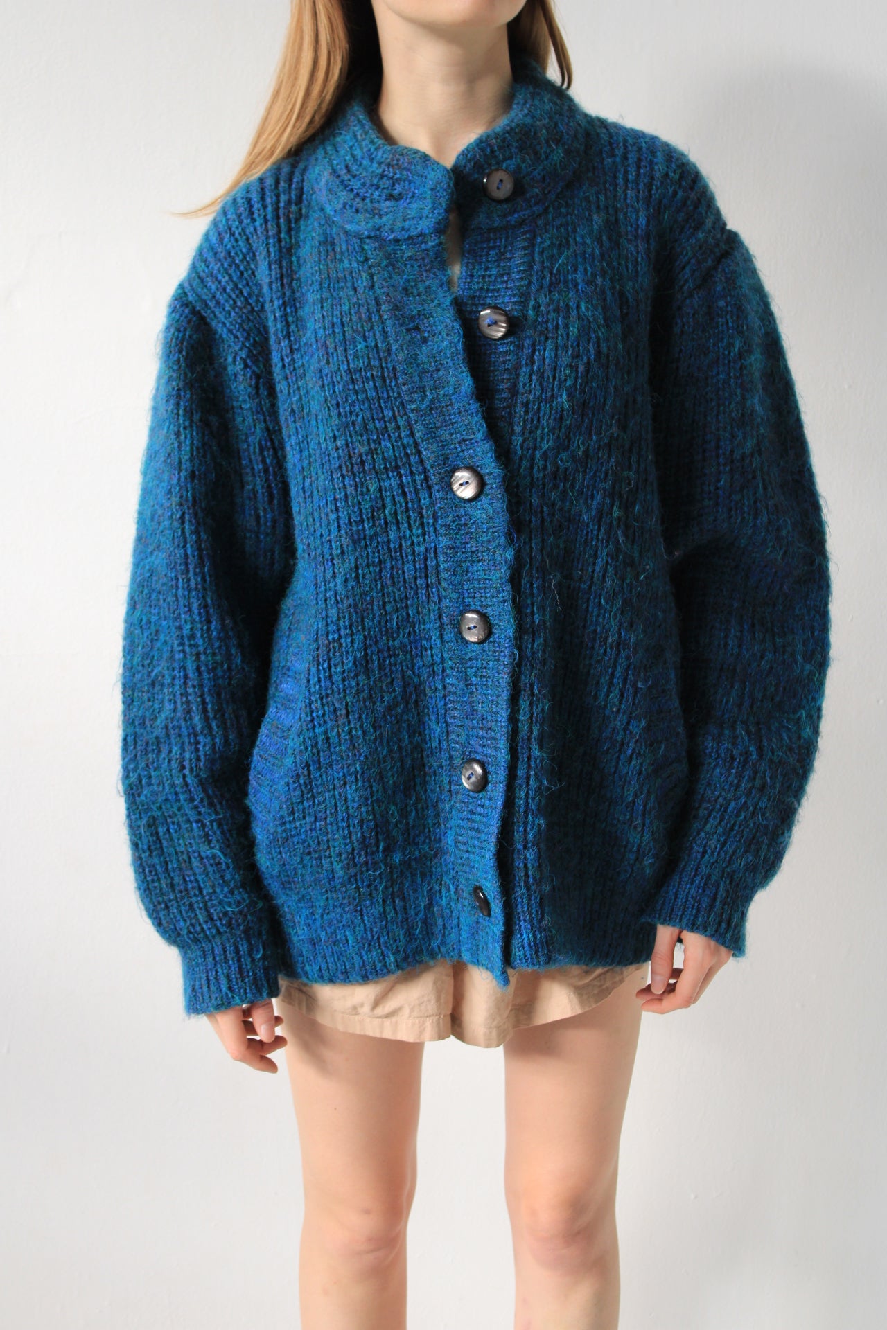 Chunky Knit Wool Cardigan