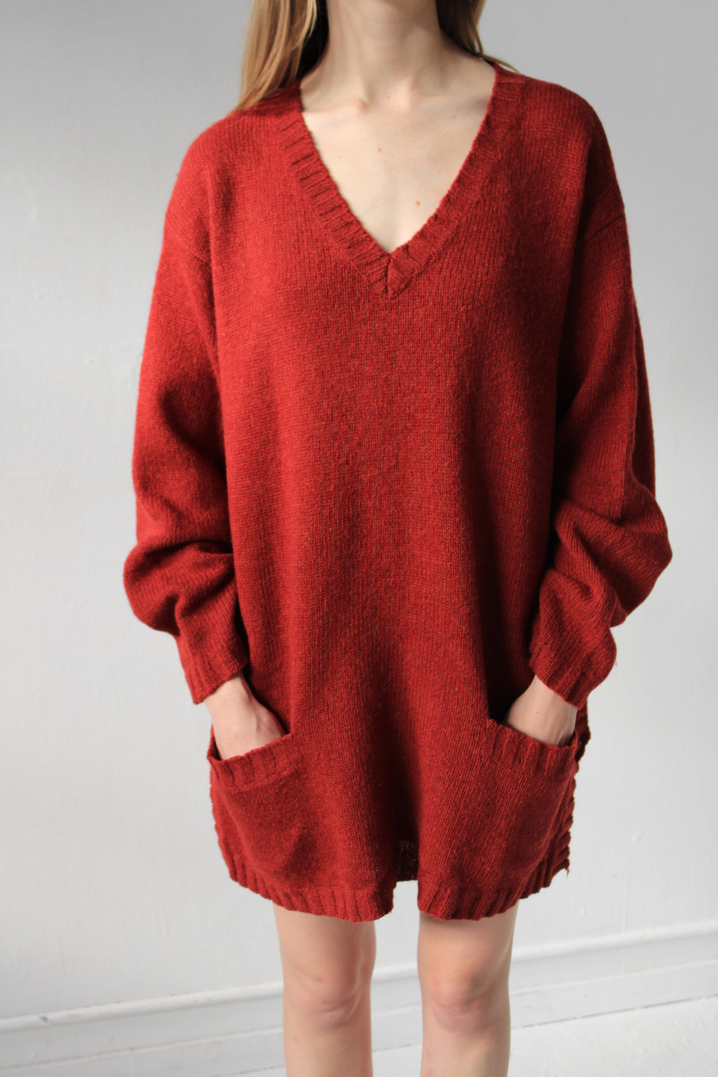 Hip Pocket Wool Knit Tunic
