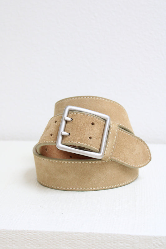 Camel Suede Leather Belt