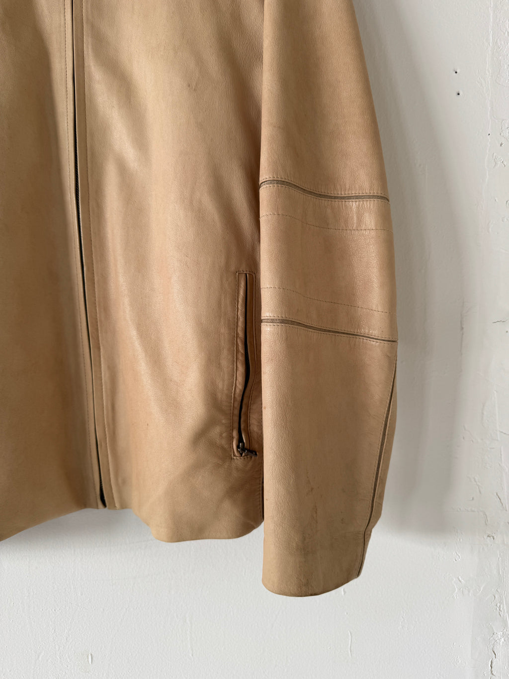 Soft Zip Leather Jacket