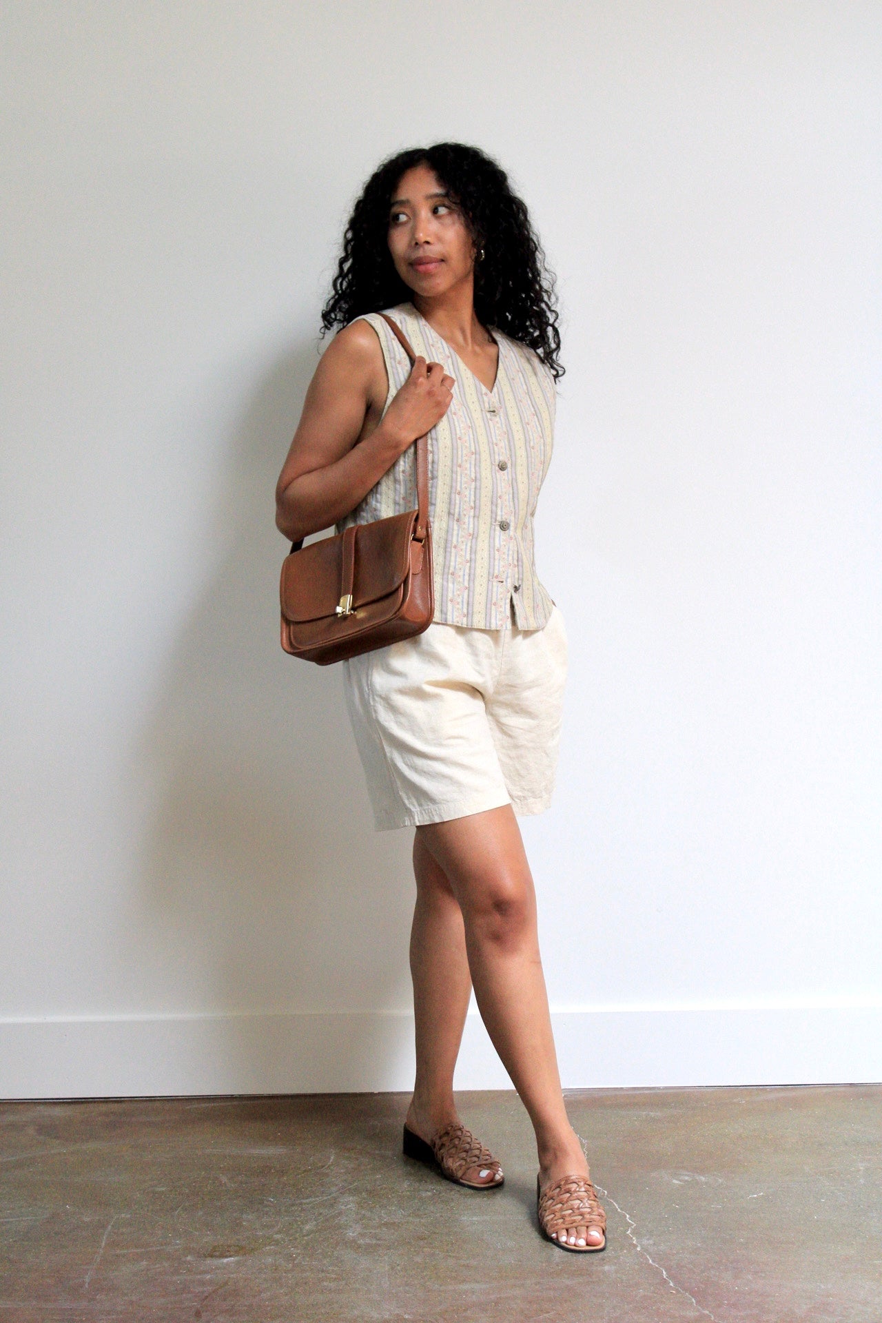 Chestnut Leather Crossbody Bag