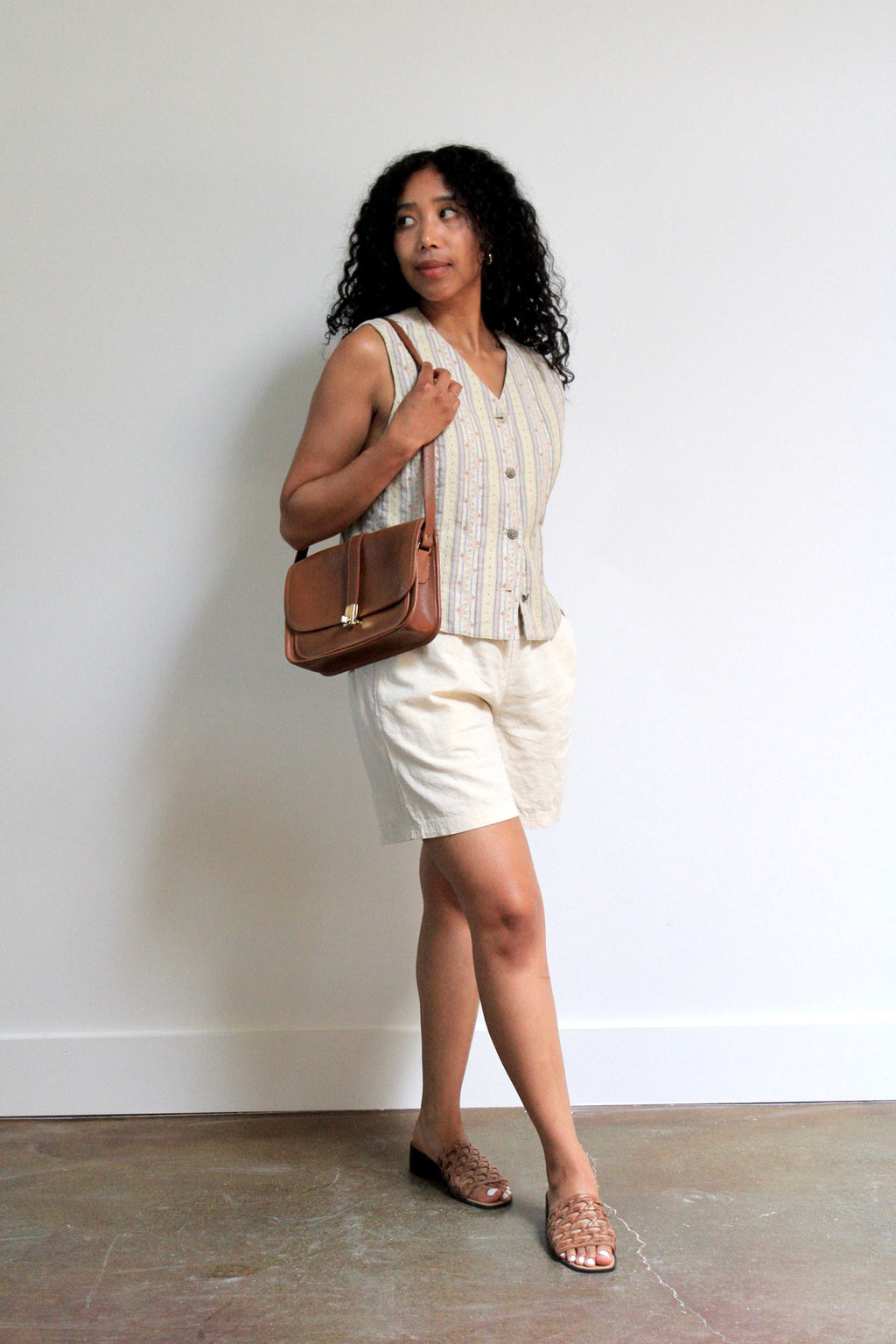 Chestnut Leather Crossbody Bag
