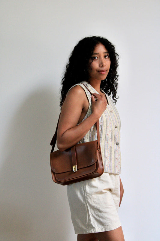 Chestnut Leather Crossbody Bag