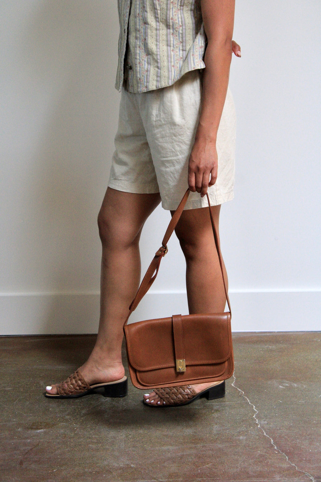 Chestnut Leather Crossbody Bag