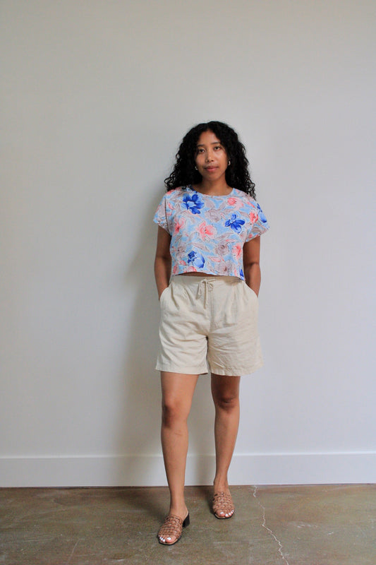 Watercolor Floral Crop Top