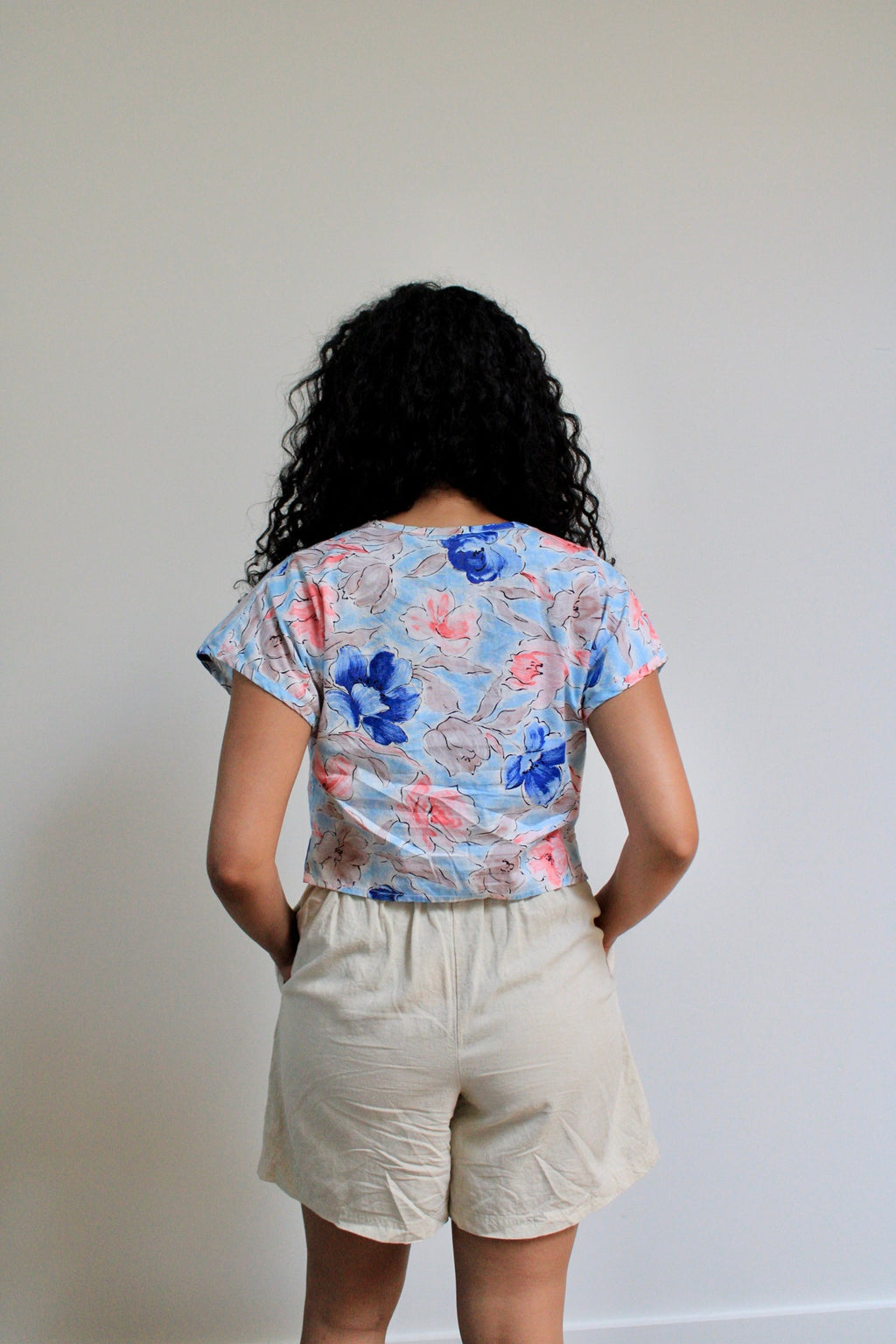 Watercolor Floral Crop Top