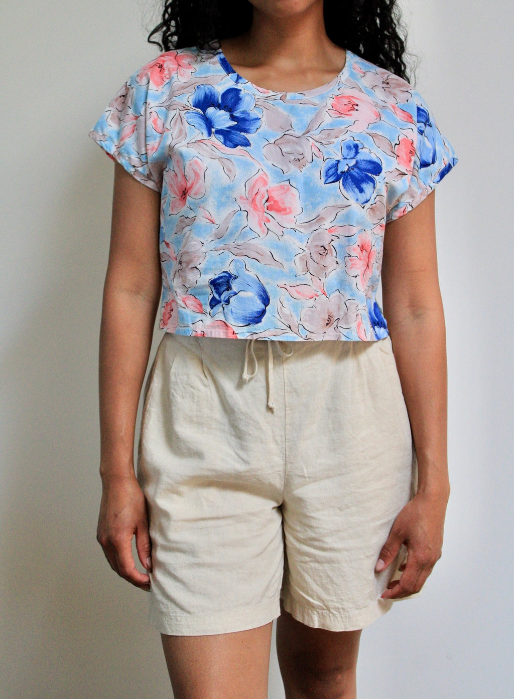 Watercolor Floral Crop Top