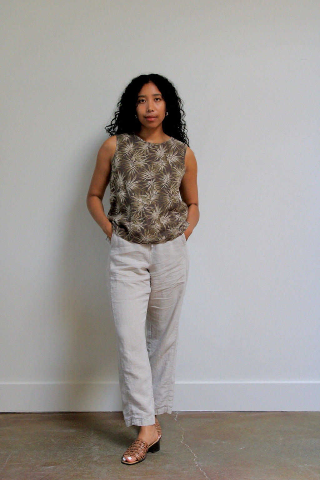 Sandy Linen Drawstring Pants